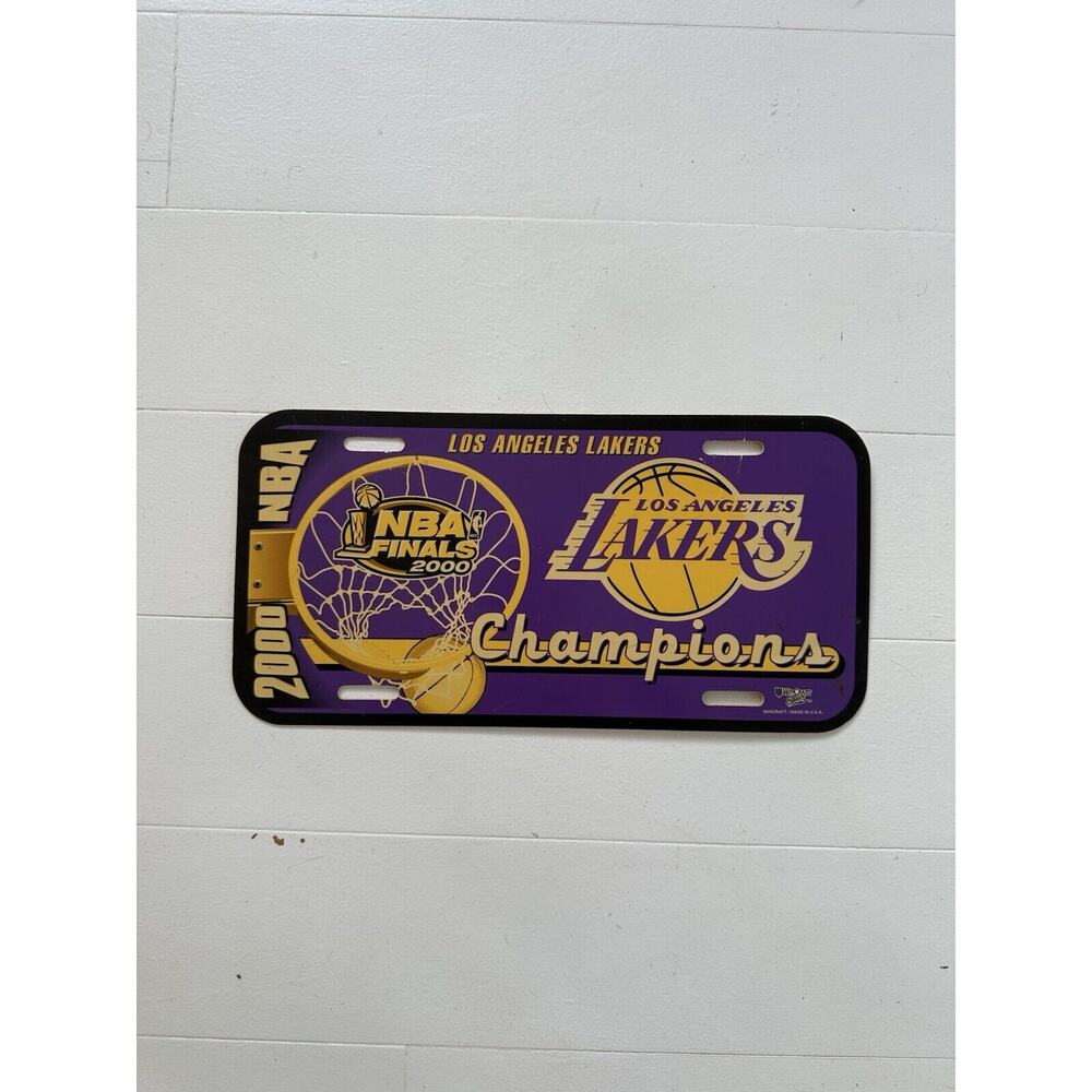 Vintage 2000 NBA Champions Los Angeles Lakers License Plate